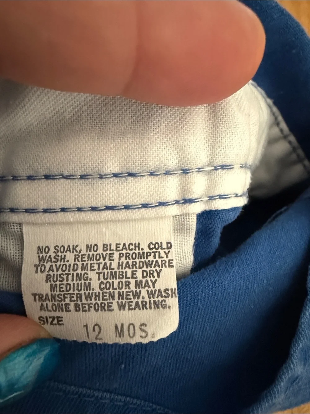 OshKosh B'gosh Royal Blue Kids Shorts Overalls USA 12 months